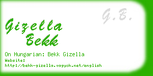 gizella bekk business card